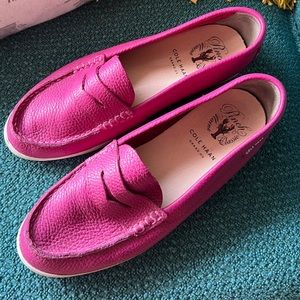 Adorable, pink, Cole Haan loafers